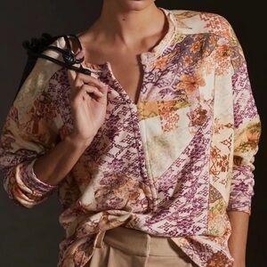 Anthropologie Pilcro Patchwork Sweatshirt